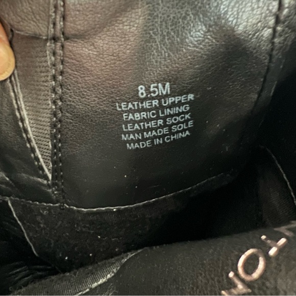 ANTONIO MELANI Tall Black Leather Heeled Boots Size 8.5M - Picture 10 of 11